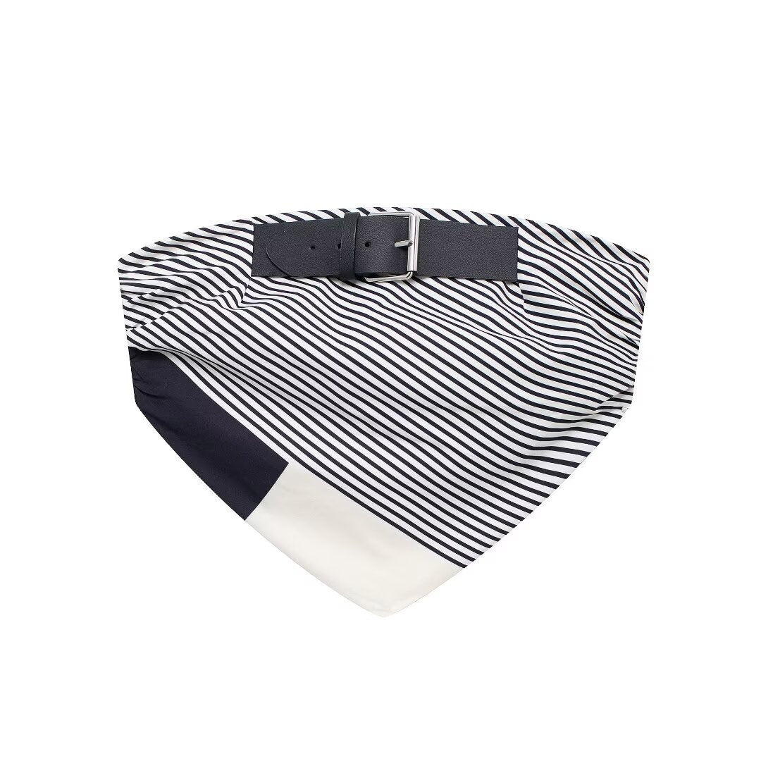 Fall Women Street With Belt Poplin Tube Top